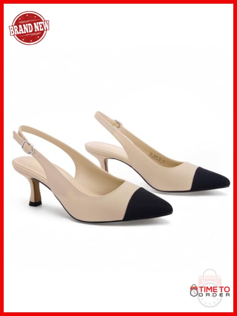 Slingback Kitten Heels Closed Pointed Toe 2.5in Dress Pumps